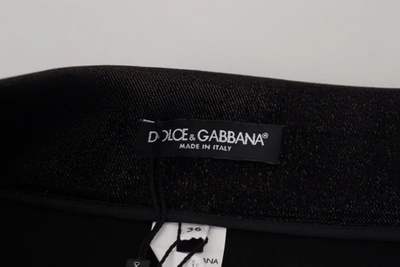 Dolce & Gabbana Black Washed Cotton Skinny Denim Jeans In Black