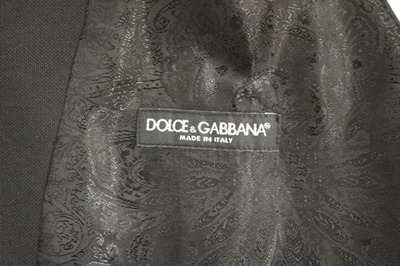Shop Dolce & Gabbana Elegant Black Wool Dress Men's Vest