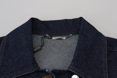 Shop Dolce & Gabbana Elegant Blue Denim Button-down Women's Jacket