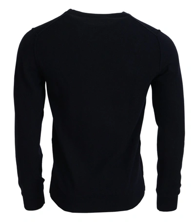 Dolce & Gabbana Blue Cashmere Iit Print Pullover Sweater In Blue
