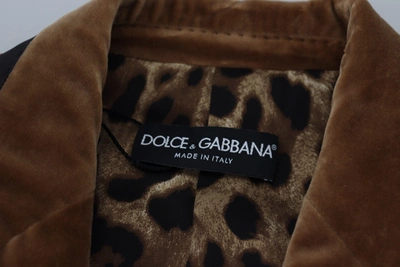 Shop Dolce & Gabbana Elegant Double Breasted Brown Blazer Women's Jacket