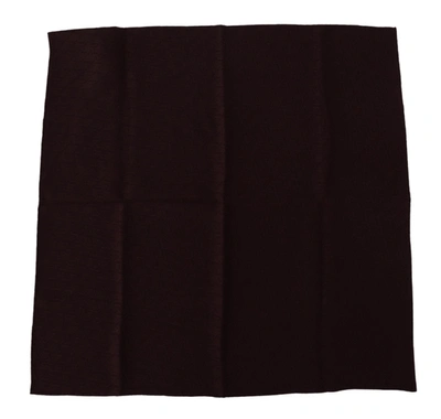 Shop Dolce & Gabbana Elegant Silk Square Men's Men's Scarf In Brown