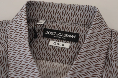 Shop Dolce & Gabbana Elegant Slim Fit Formal Cotton Men's Shirt In Gray