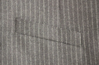 Dolce & Gabbana Gray Striped Wool Single Breasted Vest In Gray