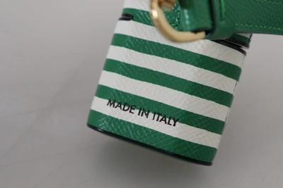 Shop Dolce & Gabbana Elegant Leather Airpods Case - Lush Women's Green