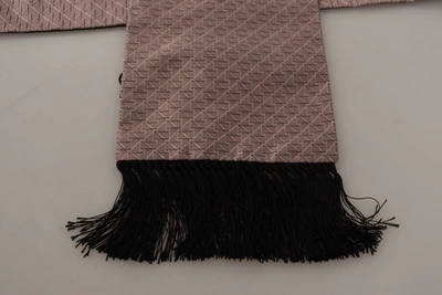 Shop Dolce & Gabbana Elegant Silk Fringed Men's Scarf In Men's Pink