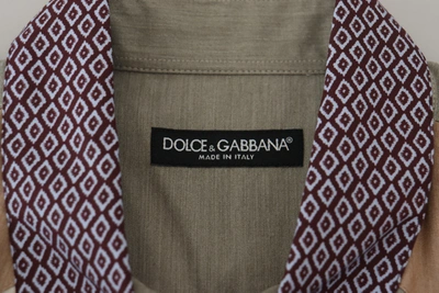 Shop Dolce & Gabbana Elegant Multicolor Slim Fit Casual Men's Shirt