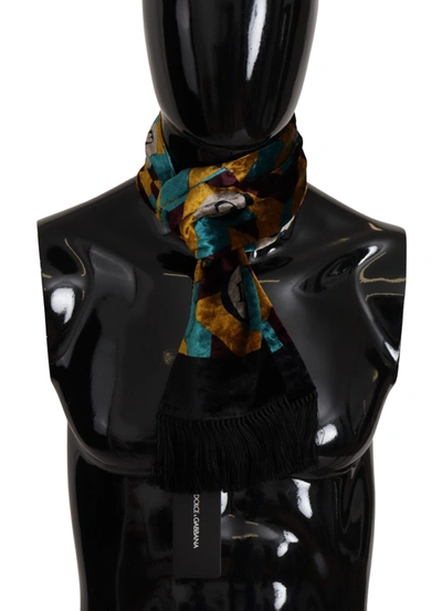 Shop Dolce & Gabbana Elegant Multicolor Silk Blend Men's Men's Scarf