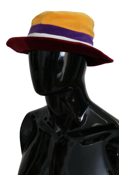 Dolce & Gabbana Multicolor Dg Logo Cotton Blend Bucket Hat In Multicolor