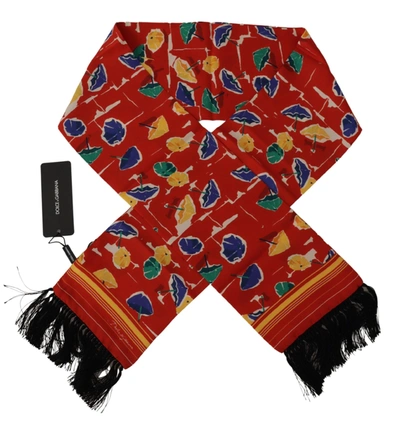 Shop Dolce & Gabbana Elegant Multicolor Silk Men's Men's Scarf