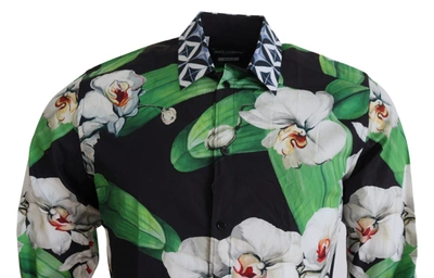 Shop Dolce & Gabbana Floral Elegance Slim Fit Dress Men's Shirt In Multicolor