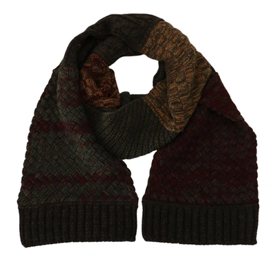Dolce & Gabbana Multicolor Knitted  Neck Wrap Shawl Scarf In Multicolor
