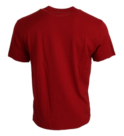 Shop Dolce & Gabbana Red Dg Logo Crewneck Top Exclusive  Men's T-shirt