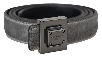 Shop Dolce & Gabbana Elegant Silver Leather Designer Men's Belt