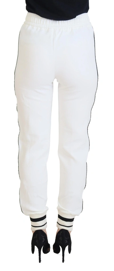 Dolce & Gabbana White Dg Logo Sweatpants Pants In White