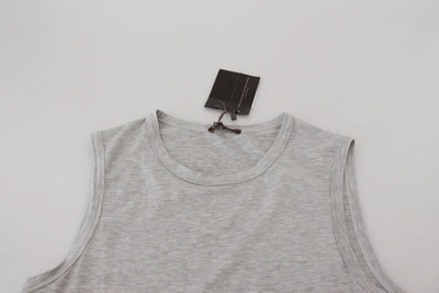 Shop Ermanno Scervino Chic Gray Sleeveless Crewneck Men's Tee