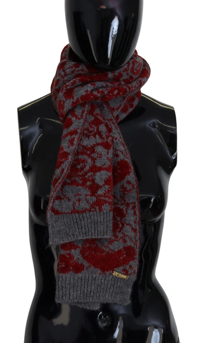 Shop Gianfranco Ferre Gf Ferre Chic Red And Grey Cotton Wrap Women's Scarf