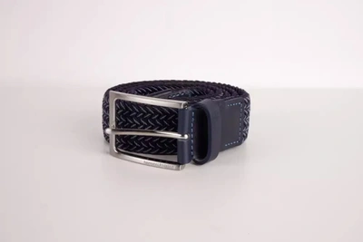 Shop Harmont & Blaine Blue Fabric Men's Belt