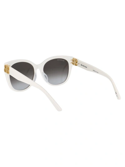 Shop Balenciaga Sunglasses In 006 White Gold Grey