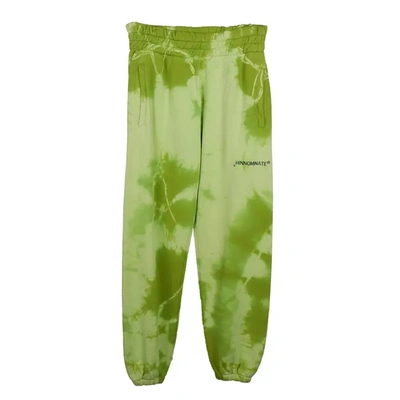 Shop Hinnominate Iridescent Green Cotton Fleece Women's Trousers