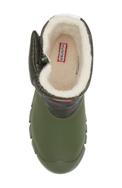 Shop Hunter Kids' Intrepid Waterproof Snow Boot In Flexing Green