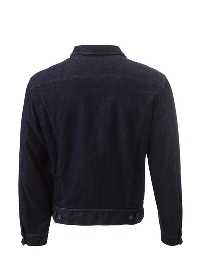 Shop Lardini Elegant Blue Corduroy Fur-lined Men's Jacket