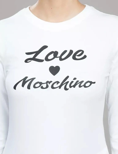 Shop Love Moschino Chic Logo Cotton Tee By Love Women's Moschino In White