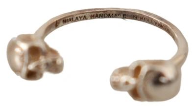 Shop Nialaya Exquisite Silver Skull Statement Men's Ring