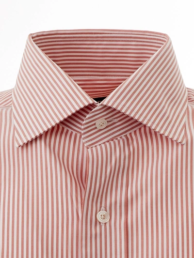 Shop Tom Ford Elegant Pink Striped Cotton Shirt For Men's Men