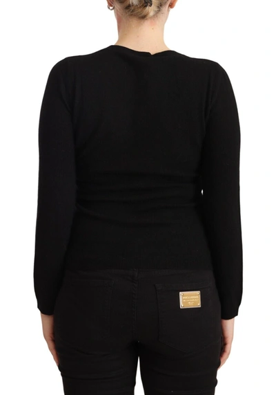 Shop Valentino Elegant Black Long Sleeve Pullover Women's Sweater