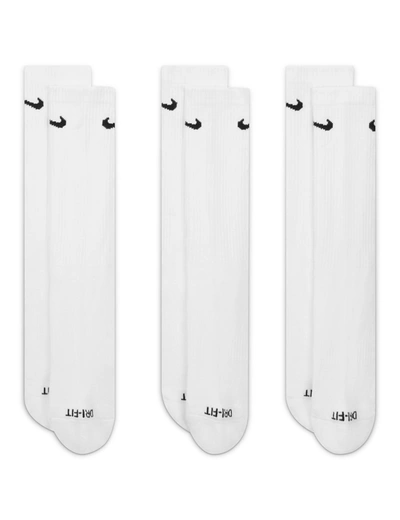 Shop Nike Everyday Plus Cushioned Socks (3 Pairs) In White