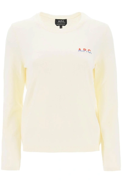 Shop Apc A.p.c. 'albane' Crew Neck Cotton Sweater