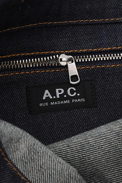 Shop Apc A.p.c. Axel Small Denim Tote Bag