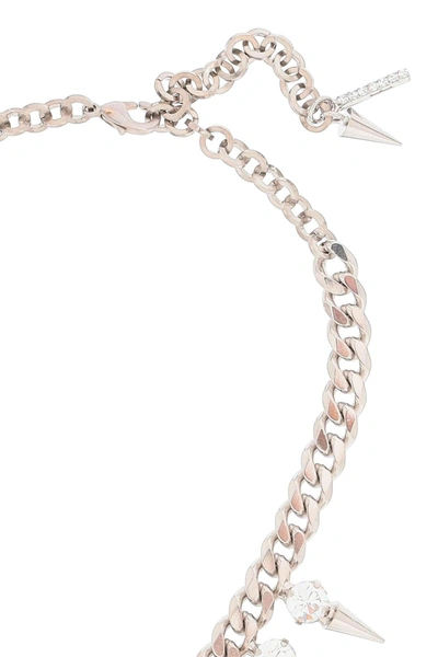 Shop Alessandra Rich Choker With Crystals And Spikes