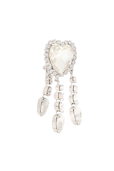 Shop Alessandra Rich Heart Earrings With Pendants