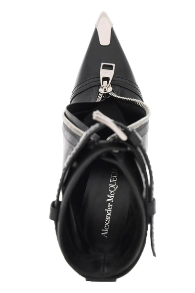 Shop Alexander Mcqueen 'slash Biker' Ankle Boots