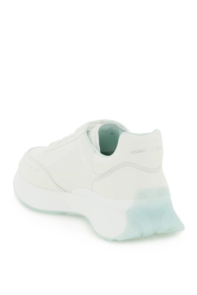 Shop Alexander Mcqueen 'sprint Runner' Leather Sneakers In White