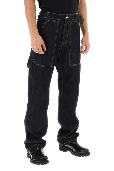 Shop Alexander Mcqueen Loose Jeans With Straight Cut