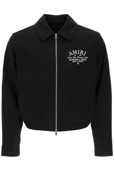 Shop Amiri Blouson Jacket With Arts District Embroidery