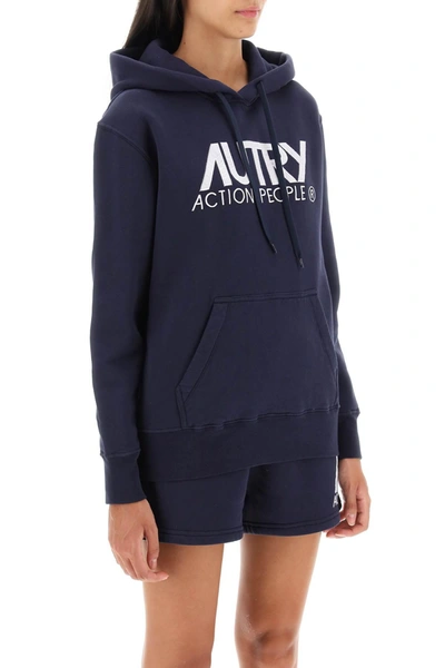 Shop Autry 'icon' Hoodie With Logo Embroidery