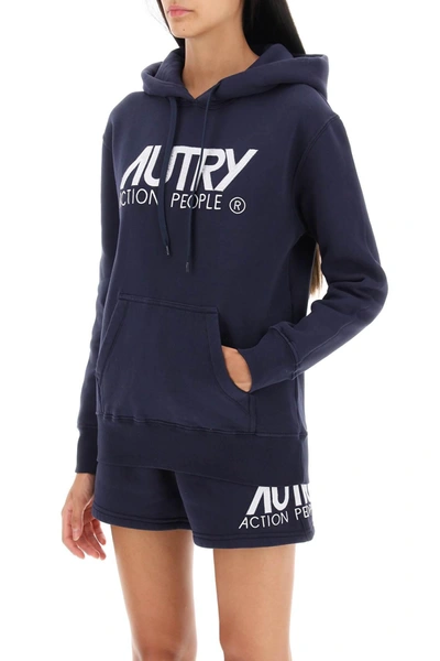 Shop Autry 'icon' Hoodie With Logo Embroidery