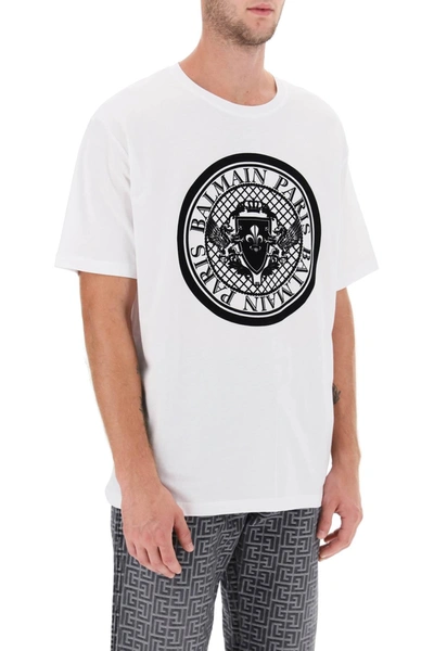 Shop Balmain Logo Medallion T Shirt