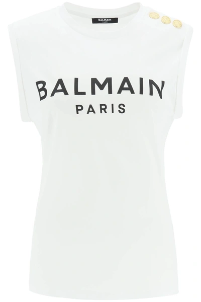 Shop Balmain Logo Top With Buttons