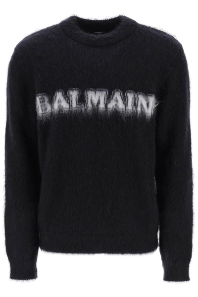 Balmain Logo-print Jumper In Black