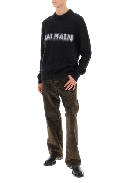Balmain Logo-print Jumper In Black