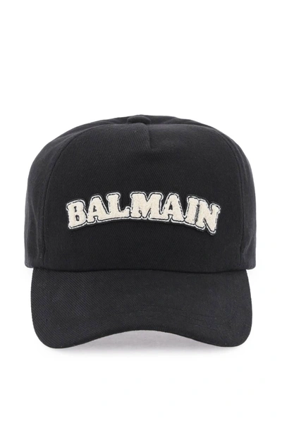 Shop Balmain Terry Logo Baseball Cap