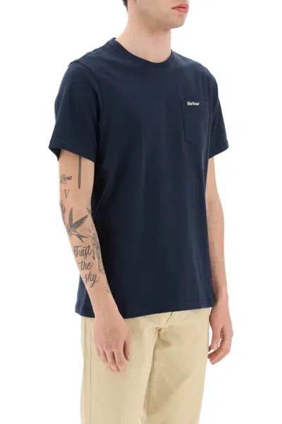 Shop Barbour Classic Chest Pocket T Shirt In Blue
