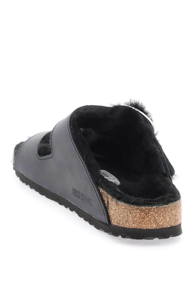 Shop Birkenstock Arizona Big Buckle Mules In Teddy