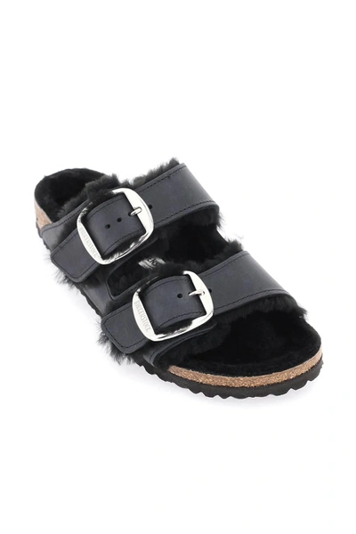 Shop Birkenstock Arizona Big Buckle Mules In Teddy