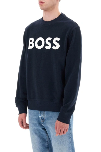 Shop Hugo Boss Boss Logo Print Sweatshirt